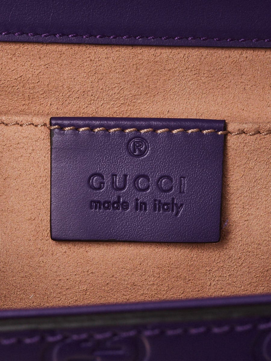 Gucci Purple Guccissima Leather Padlock Small Shoulder Bag