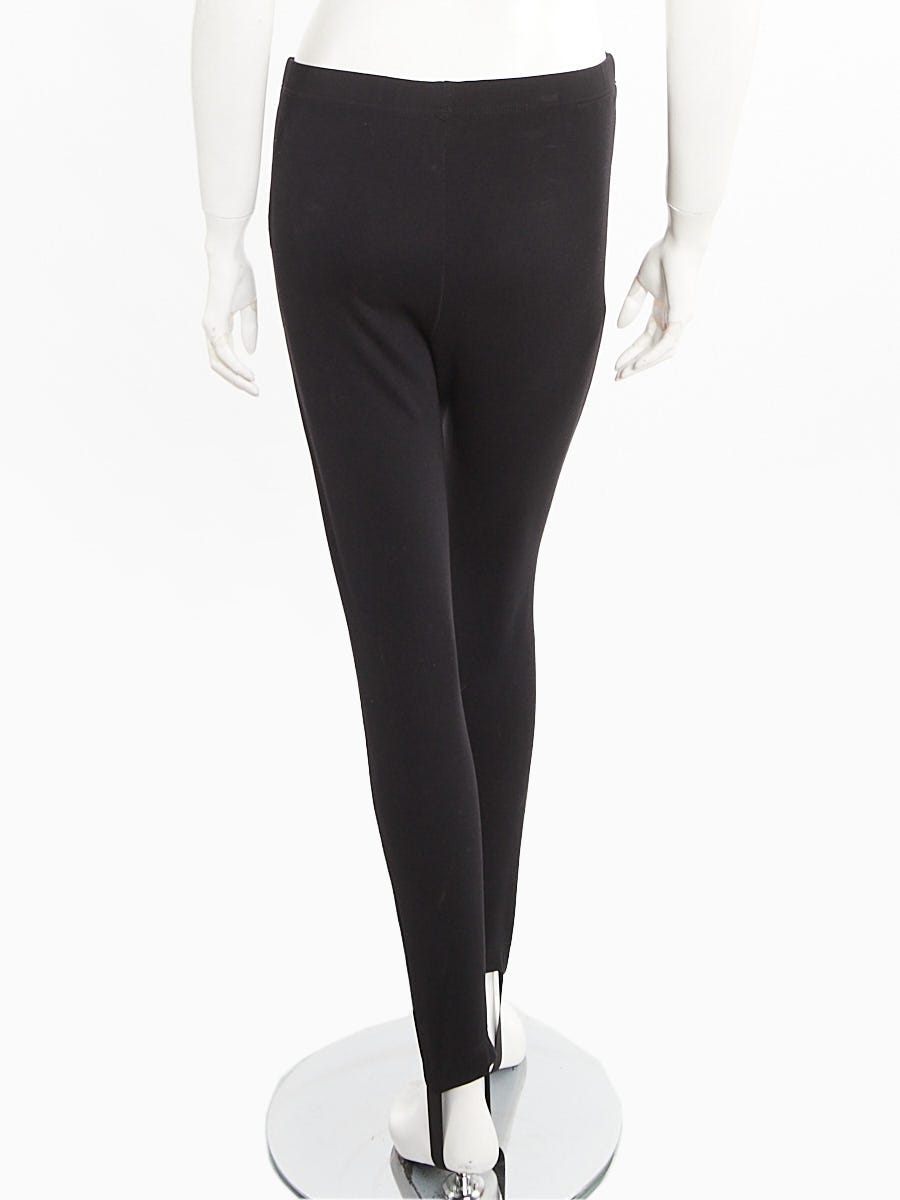 Balenciaga Black Viscose Fabric Stretch Stirrup Pants Size 6/40