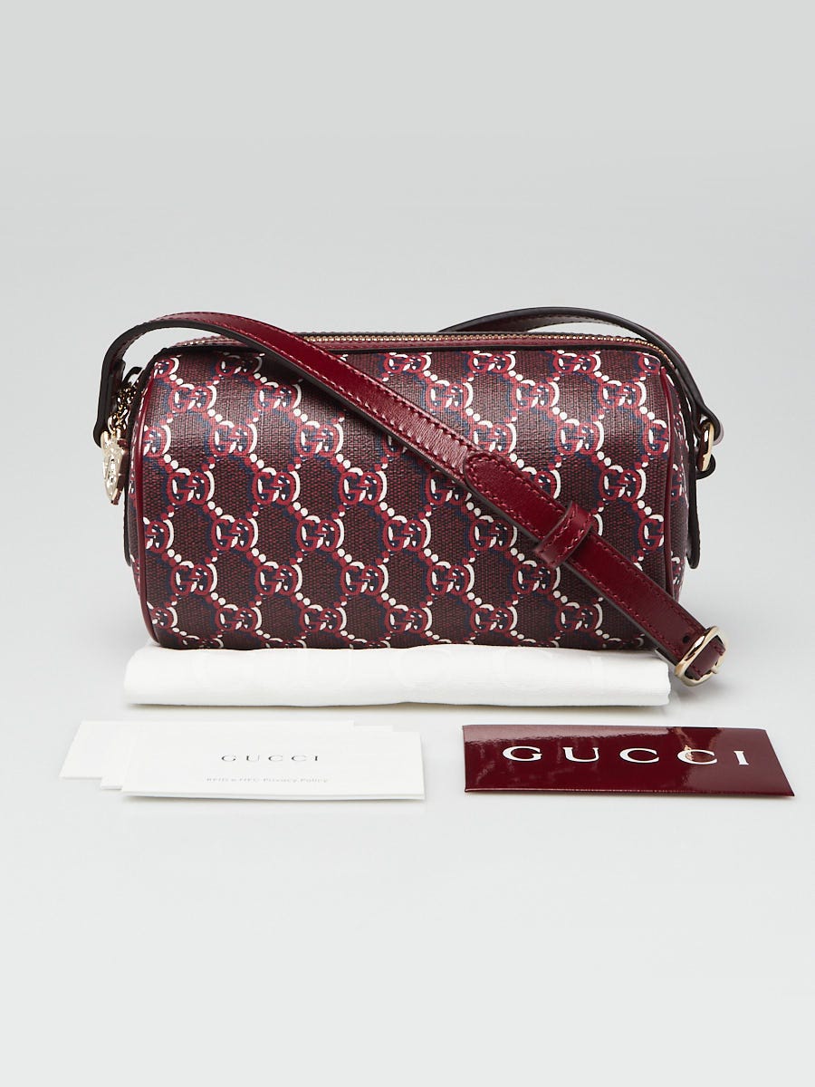 Gucci Red/Blue GG Shadow Monogram Coated Canvas/Leather Mini