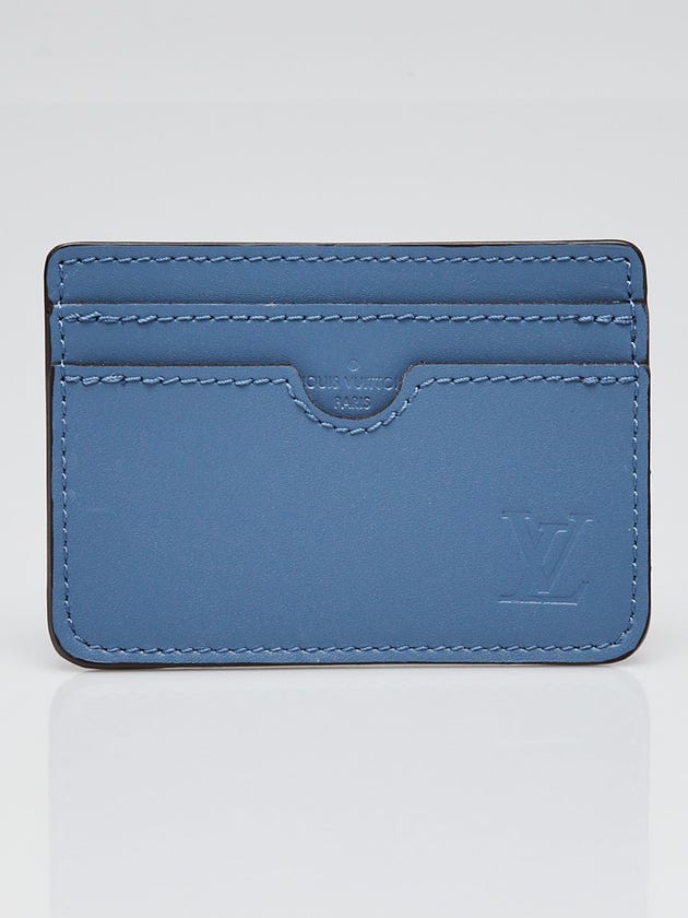 Louis Vuitton Blue Leather Card Holder