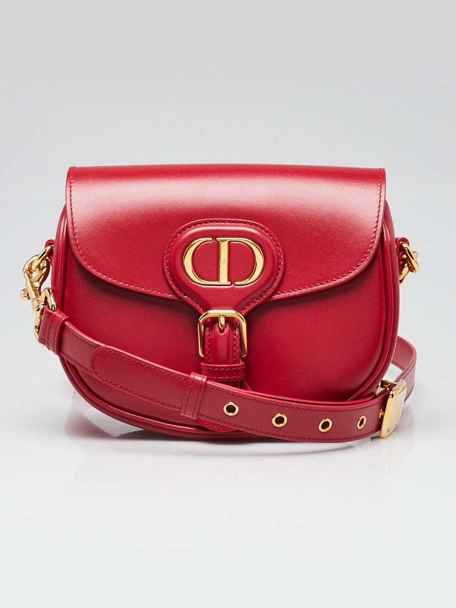 Christian Dior Red Smooth Leather Small Dior Bobby Bag