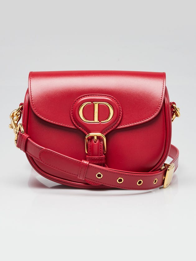Christian Dior Red Smooth Leather Small Dior Bobby Bag