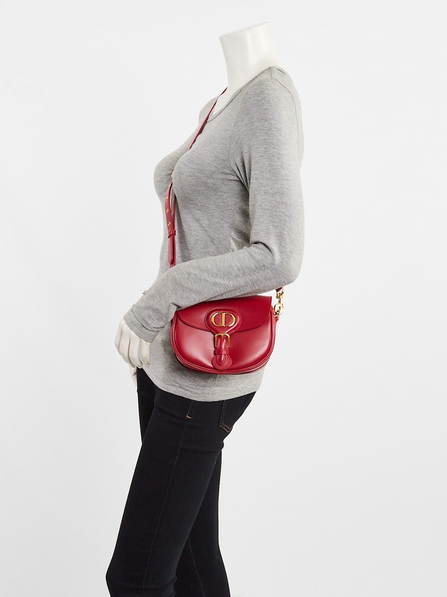 Christian Dior Red Smooth Leather Small Dior Bobby Bag