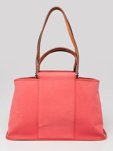 Hermes Bougainvillea Canvas Cabag Elan PM Tote Bag