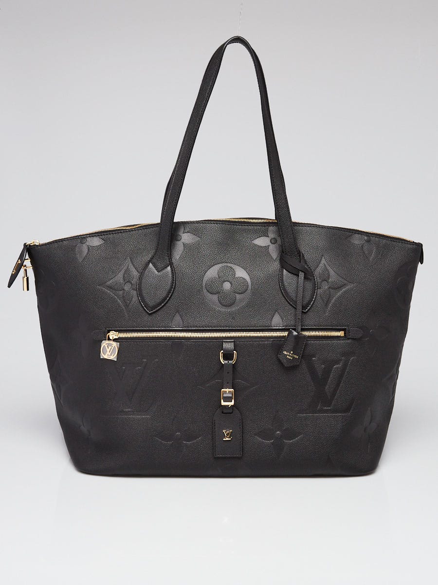 Louis Vuitton Black Giant Monogram Empreinte Leather Travel Bag