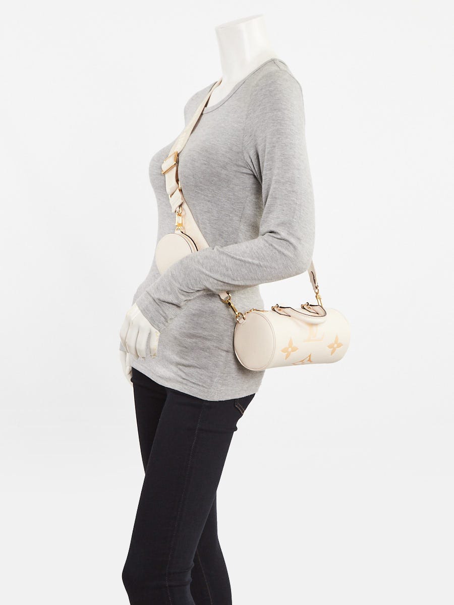 Louis Vuitton Cream Monogram Empreinte Leather By the Pool Papillon BB Bag