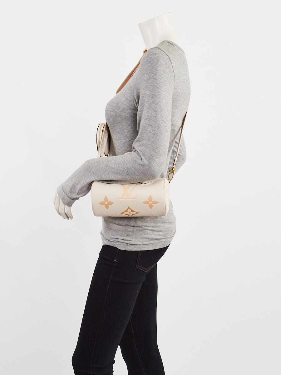 Louis Vuitton Cream Monogram Empreinte Leather By the Pool Papillon BB Bag