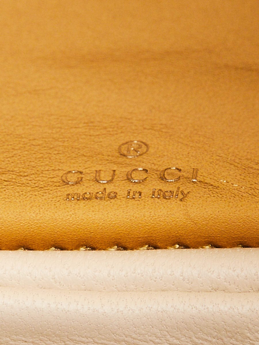 Gucci Gold Metallic Patent Leather Mini 1947 Bamboo Top Handle BAg