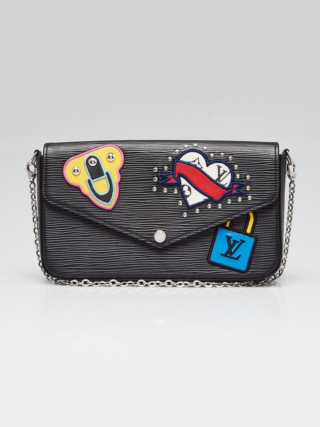 Louis Vuitton Black Epi Leather Patchwork Felicie Pochette Bag