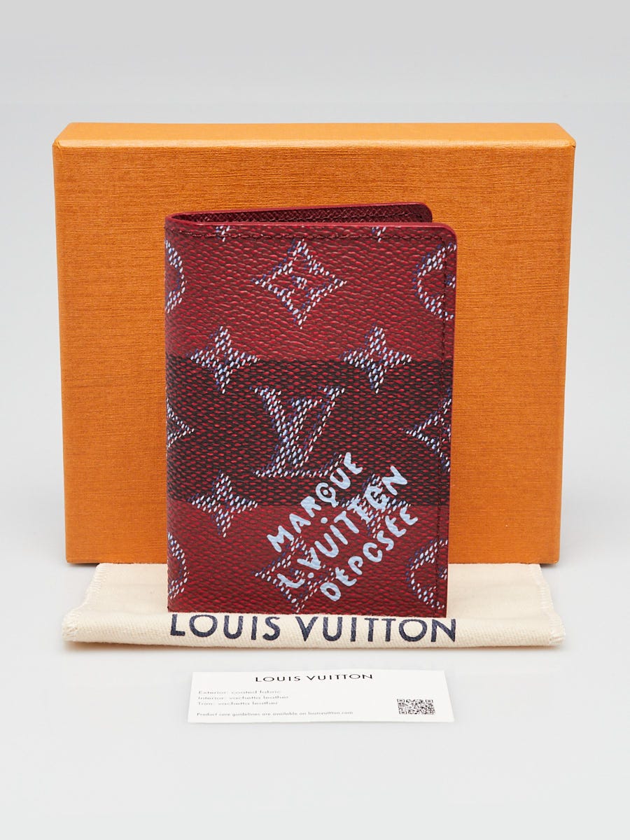 Louis Vuitton Red Stripe Monogram Canvas Pocket Organizer 
