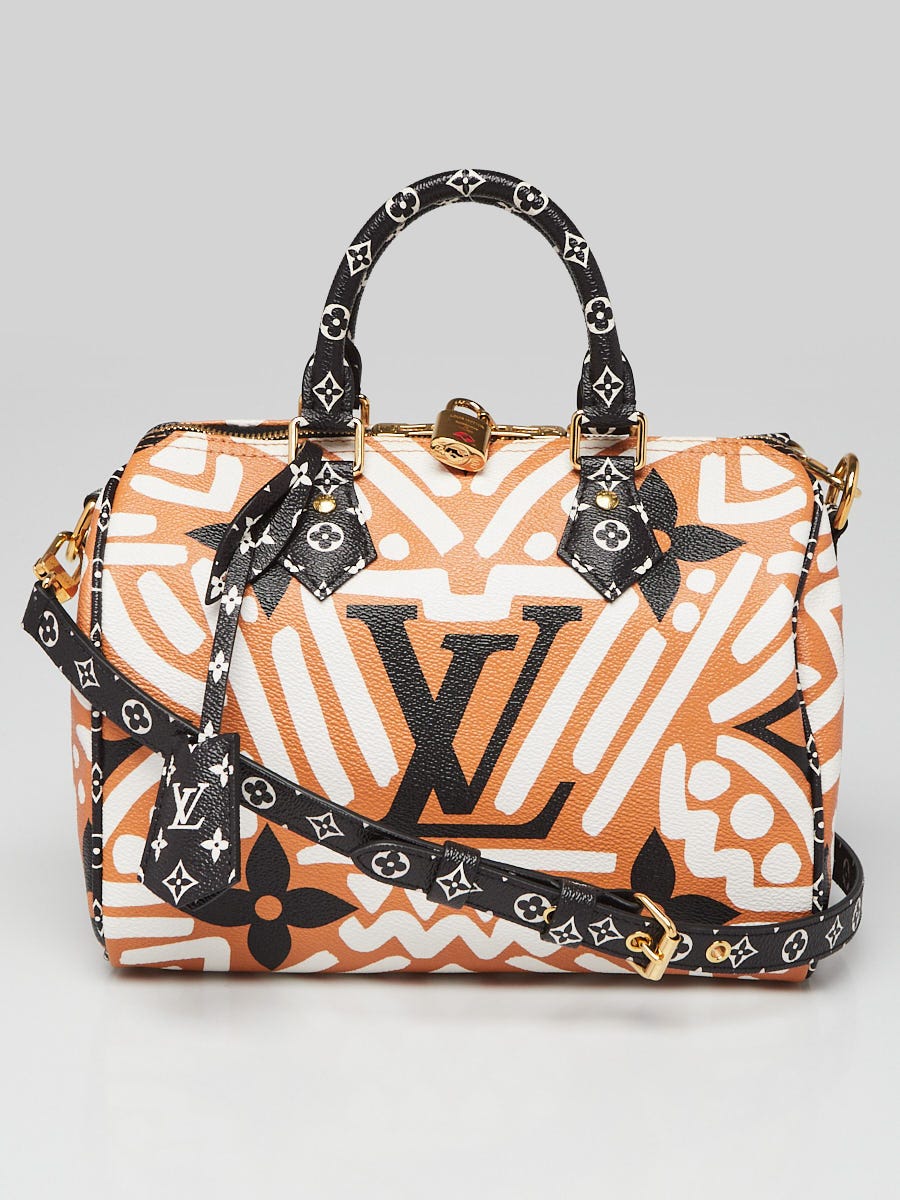 Louis Vuitton Limited Edition Cream/Caramel Monogram Canvas Crafty Speedy Bandouliere 25 Bag