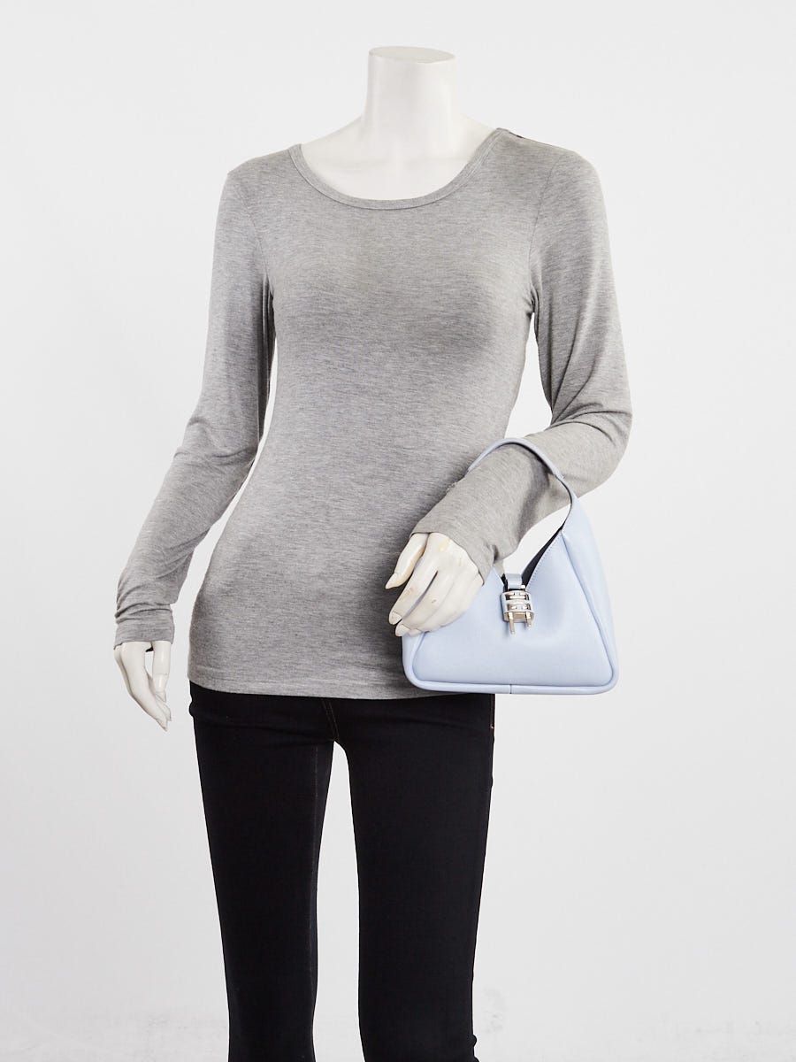 Givenchy Light Blue Leather Mini Padlock Hobo Bag