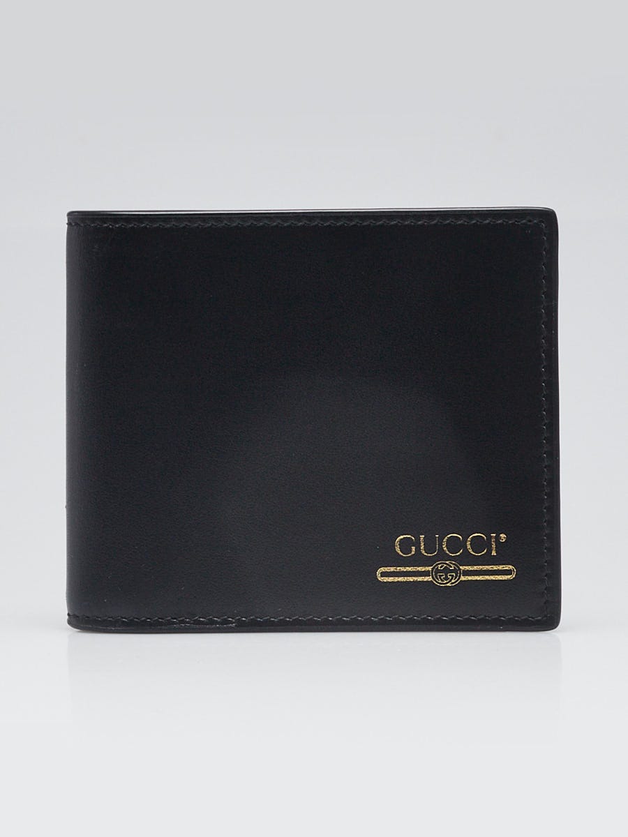Gucci Black Smooth Leather Bi-Fold Wallet