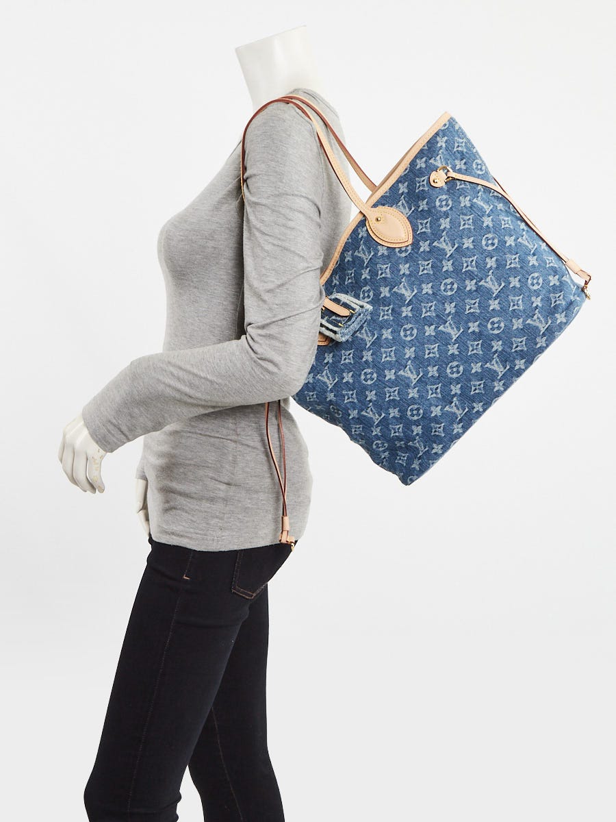 Louis Vuitton Blue Monogram Denim Neverfull MM NM Bag
