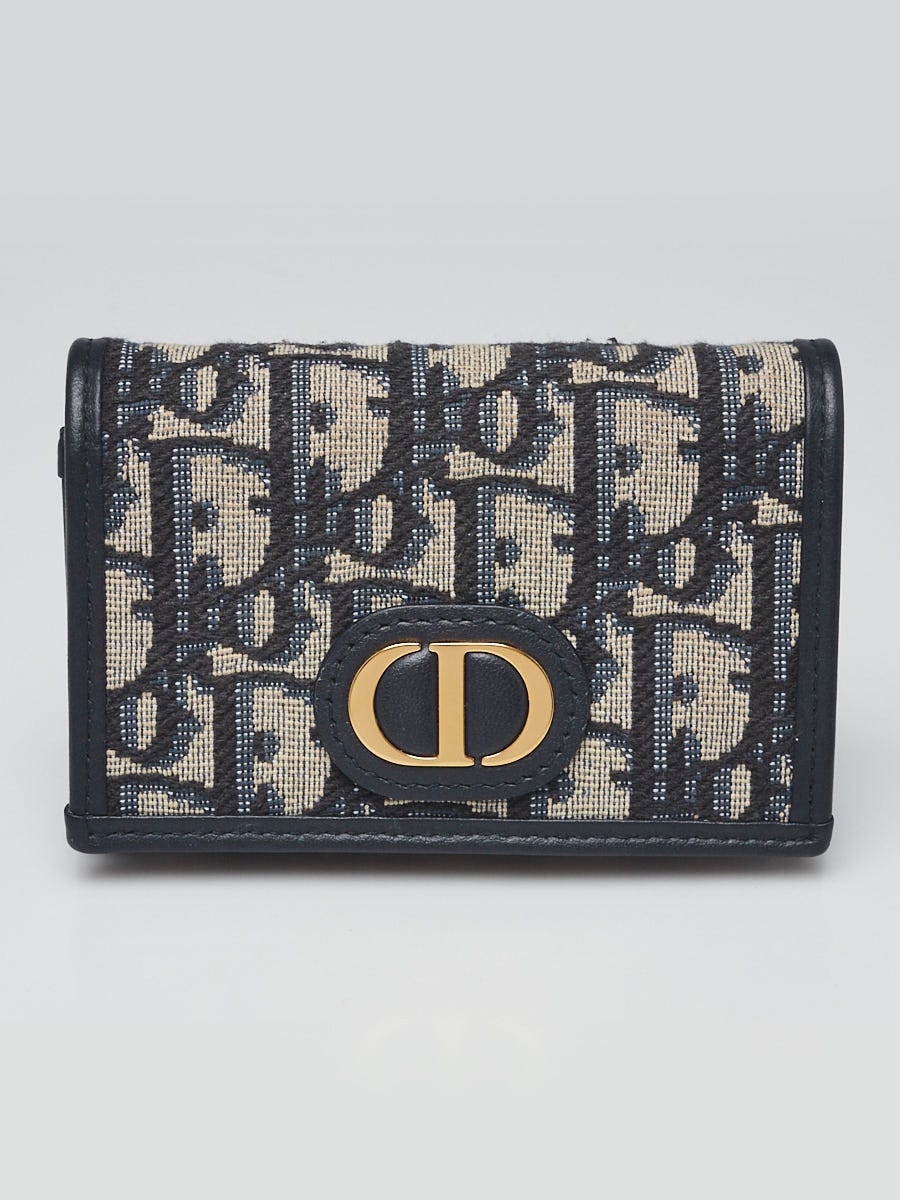 Christian Dior Blue Oblique Canvas My Dior Glycine Wallet