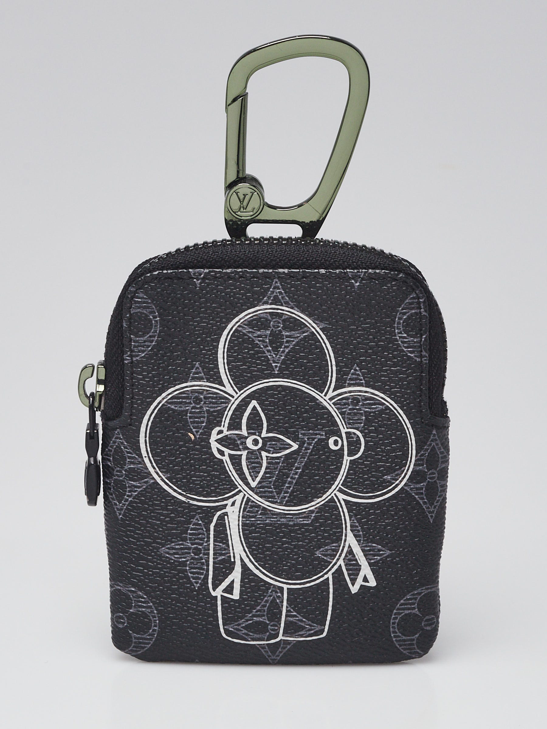 Louis Vuitton Limited Edition Monogram Eclipse Canvas Vivienne Zipper Key Holder and Bag Charm