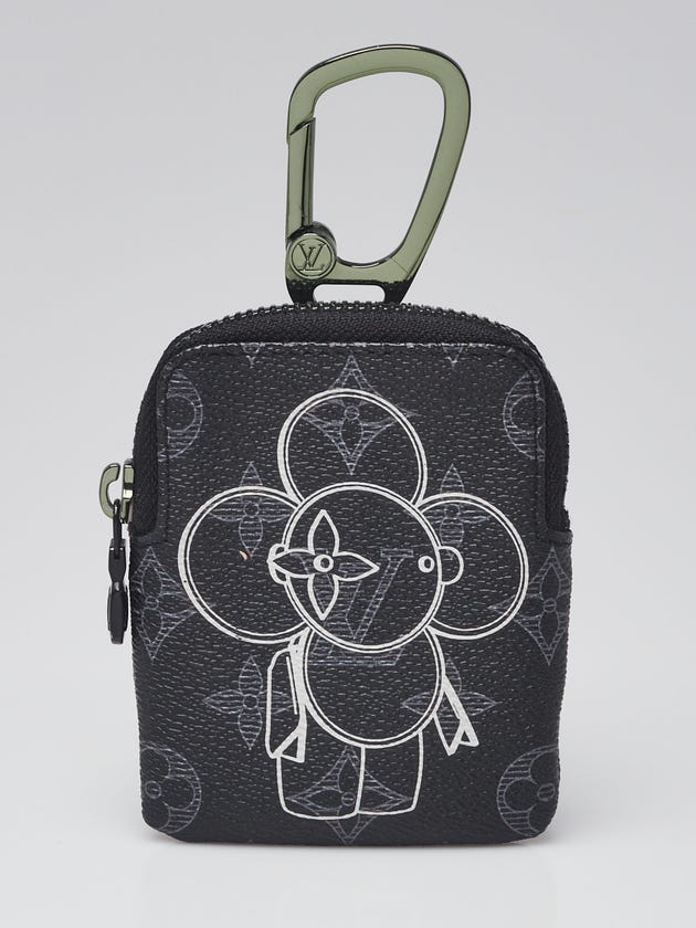 Louis Vuitton Limited Edition Monogram Eclipse Canvas Vivienne Zipper Key Holder and Bag Charm