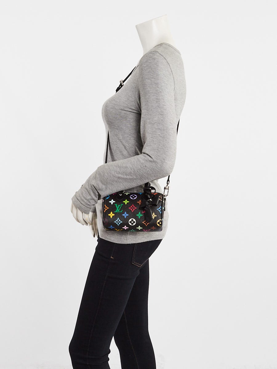 Louis Vuitton x TM Black Multicolore Monogram Canvas Nano Speedy