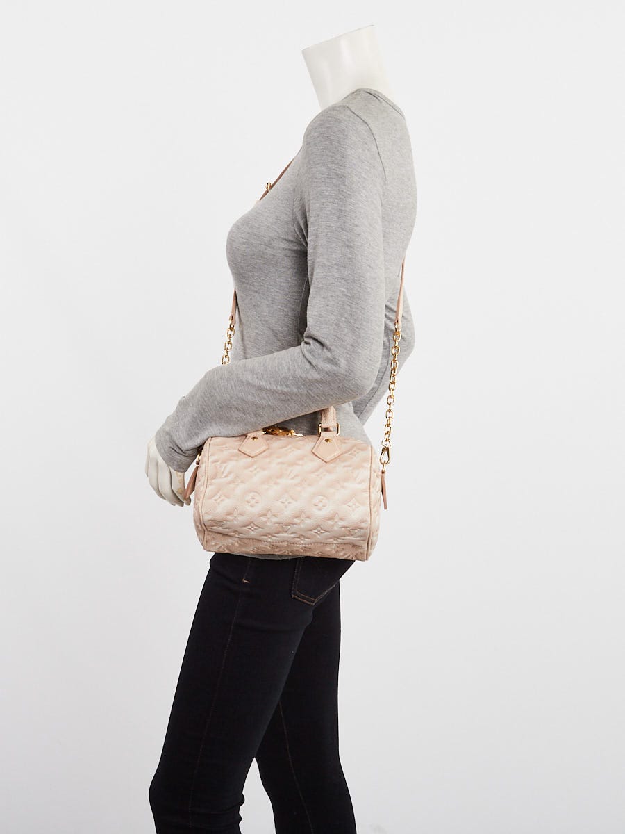 Louis Vuitton Beige Clair Summer Stardust Monogram Empreinte Leather Speedy Bandouliere 20 Bag
