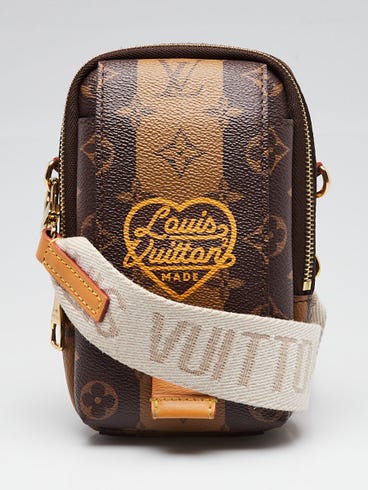 louis vuitton canvas backpack pouch Monogram Montsouris MM Brown owned piece Louis Vuitton x NIGO Monogram