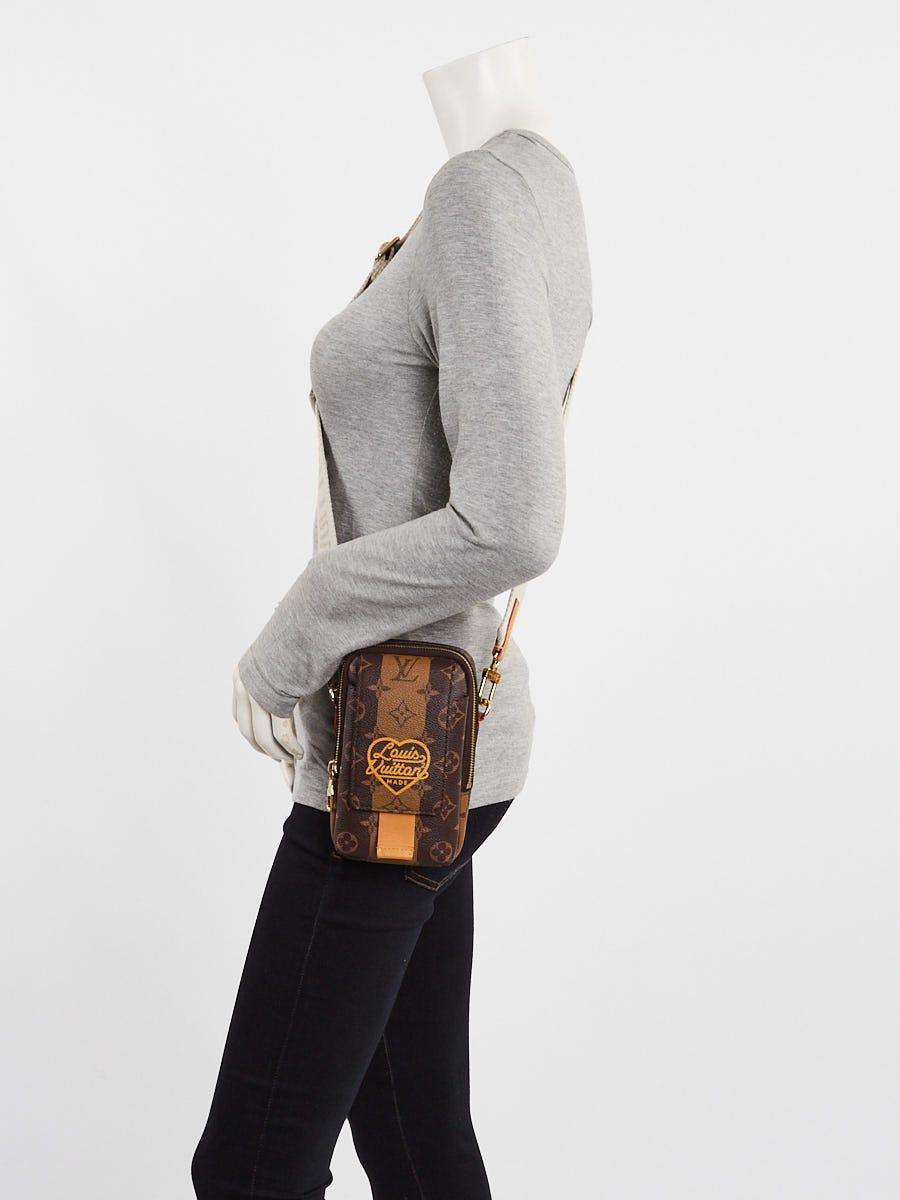 Louis Vuitton x NIGO Monogram Reverse Canvas Flat Double Phone Pouch Bag
