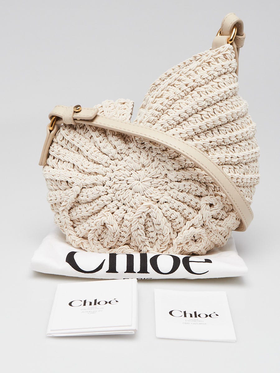 Chloe Deep Ivory Crochet Sea Treasures Crossbody Bag | Yoogi's Closet