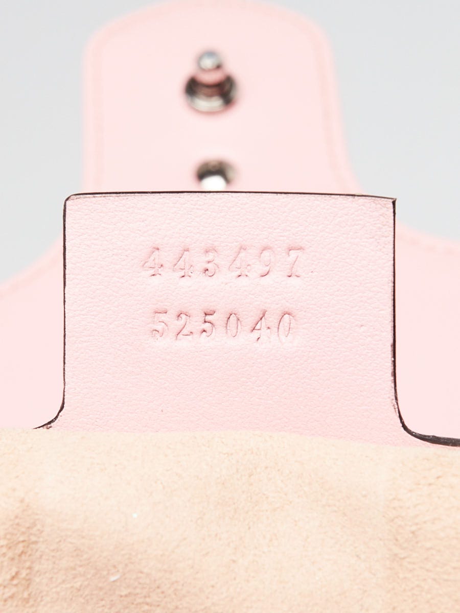 Gucci Pink Quilted Calfskin Leather GG Marmont Small Matelasse