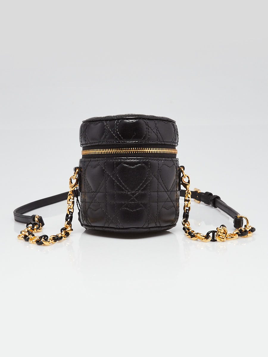 Christian Dior Black Cannage Quilted Dioramour Mini Vanity Chain