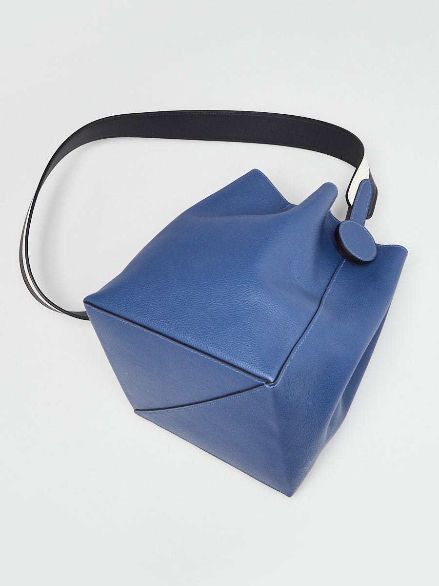 Hermes Bleu Brighton/Indgio/Blanc Evercolor Leather Licol 17 Bag