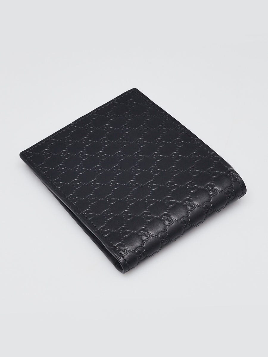 Gucci Black Microguccissima Leather Bi-Fold Wallet