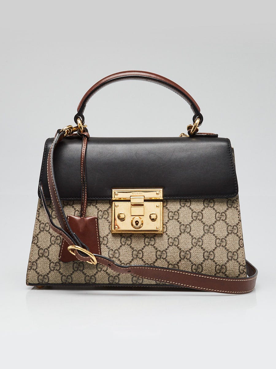 Gucci Beige/Ebony GG Supreme Coated Canvas and Leather Signature