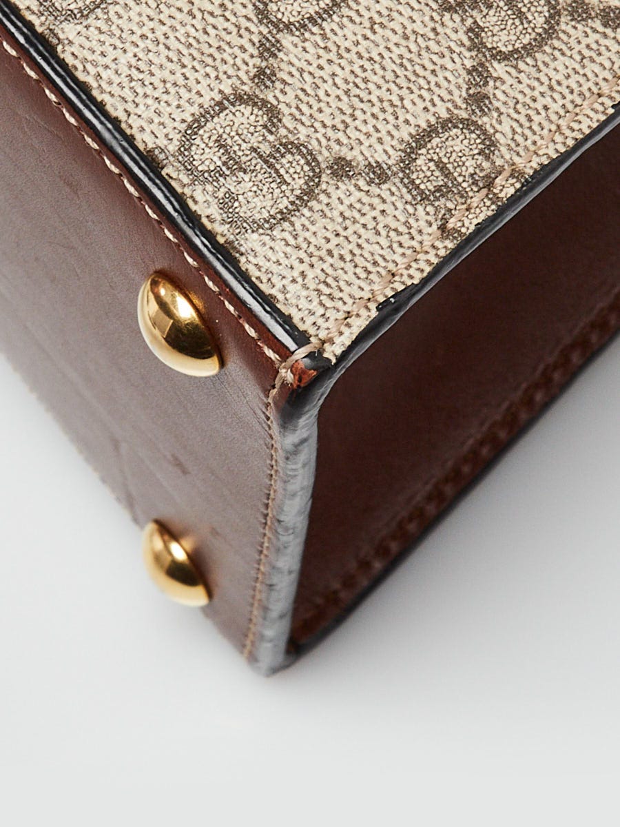 Gucci Beige/Ebony GG Supreme Coated Canvas and Leather Signature