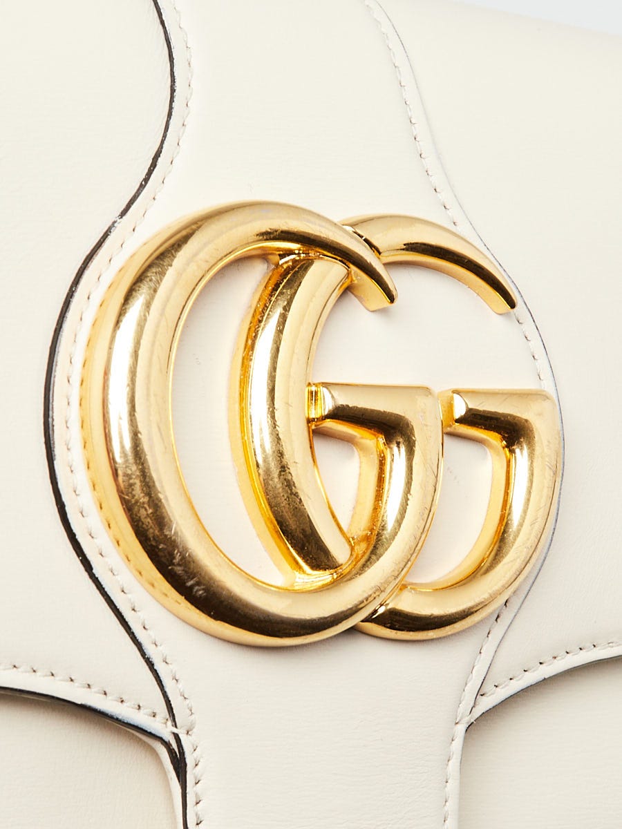 Gucci White Leather Small Arli Crossbody Bag | Yoogi's Closet