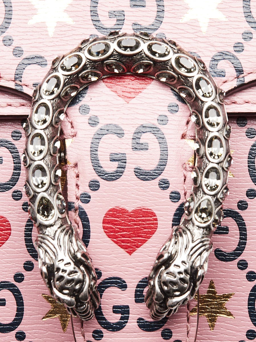 Gucci Limited Edition Pink Textured Leather Valentines Day Mini