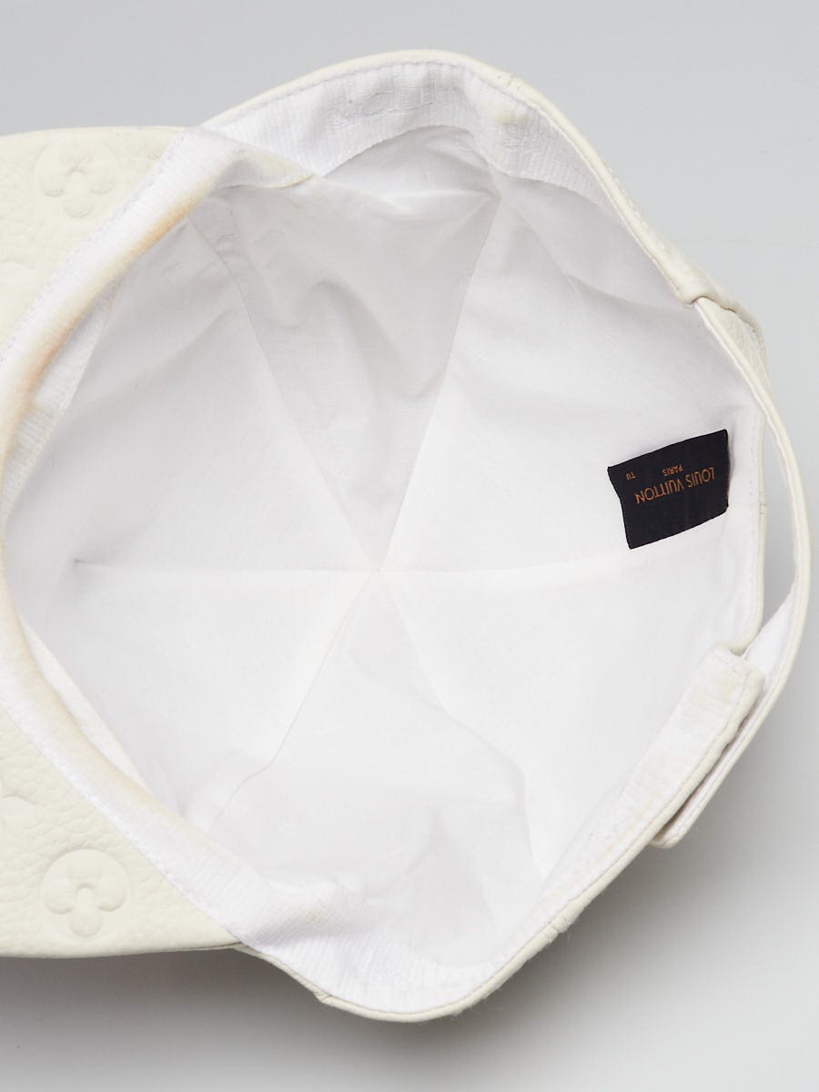 Louis Vuitton White Empreinte Leather Baseball Cap 