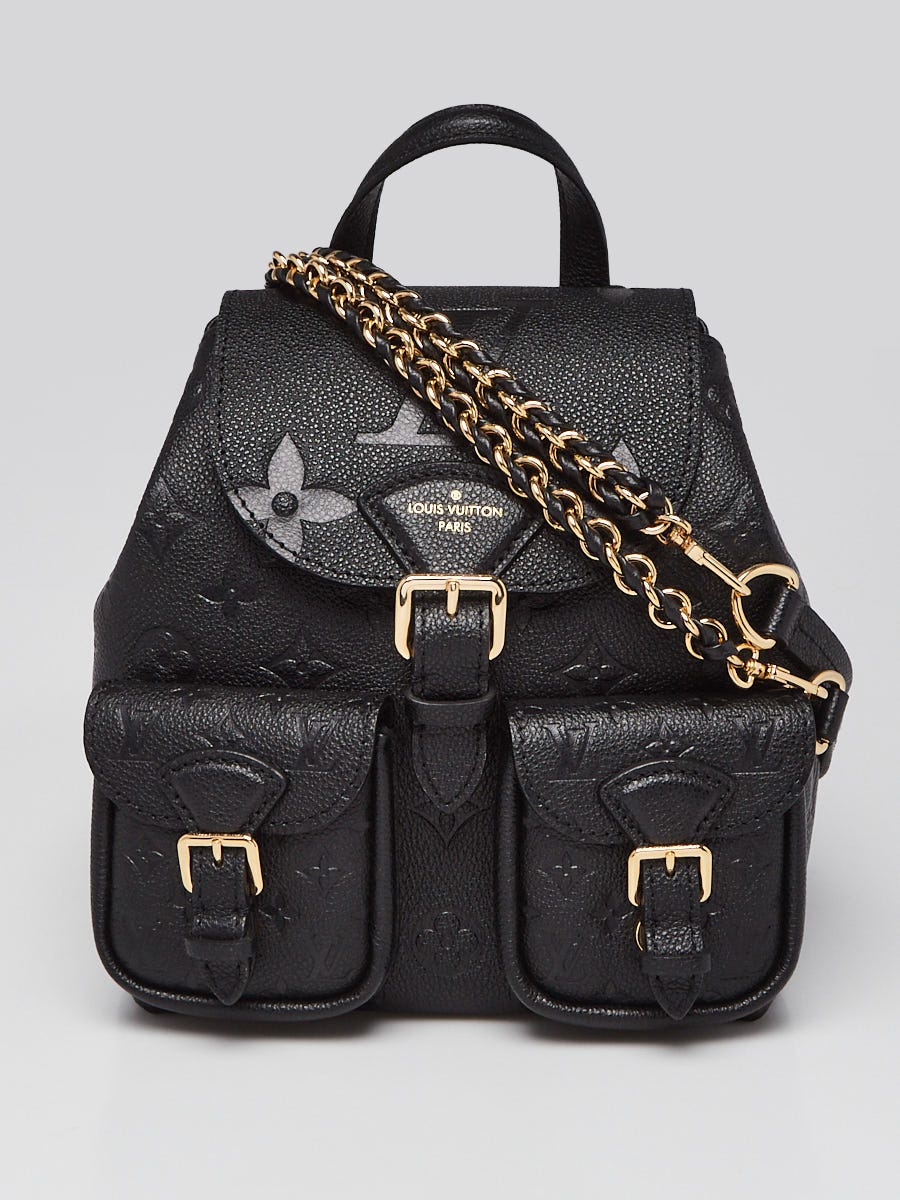 Louis Vuitton Monogram Empreinte バックパック Louis Vuitton Black Monogram Empreinte Leather Backup Backpack Bag