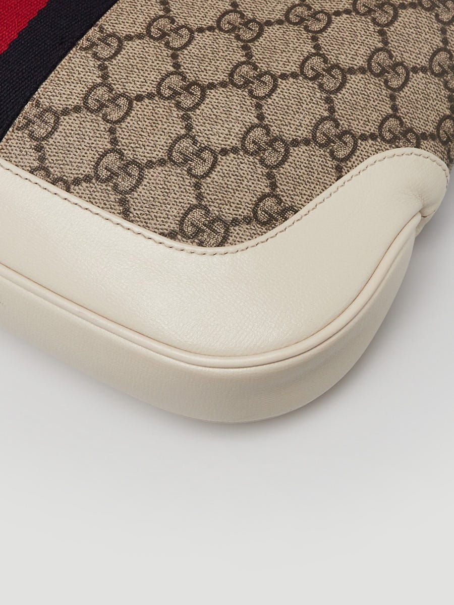 Gucci Beige/White GG Supreme Canvas Jackie 1961 Small Shoulder Bag