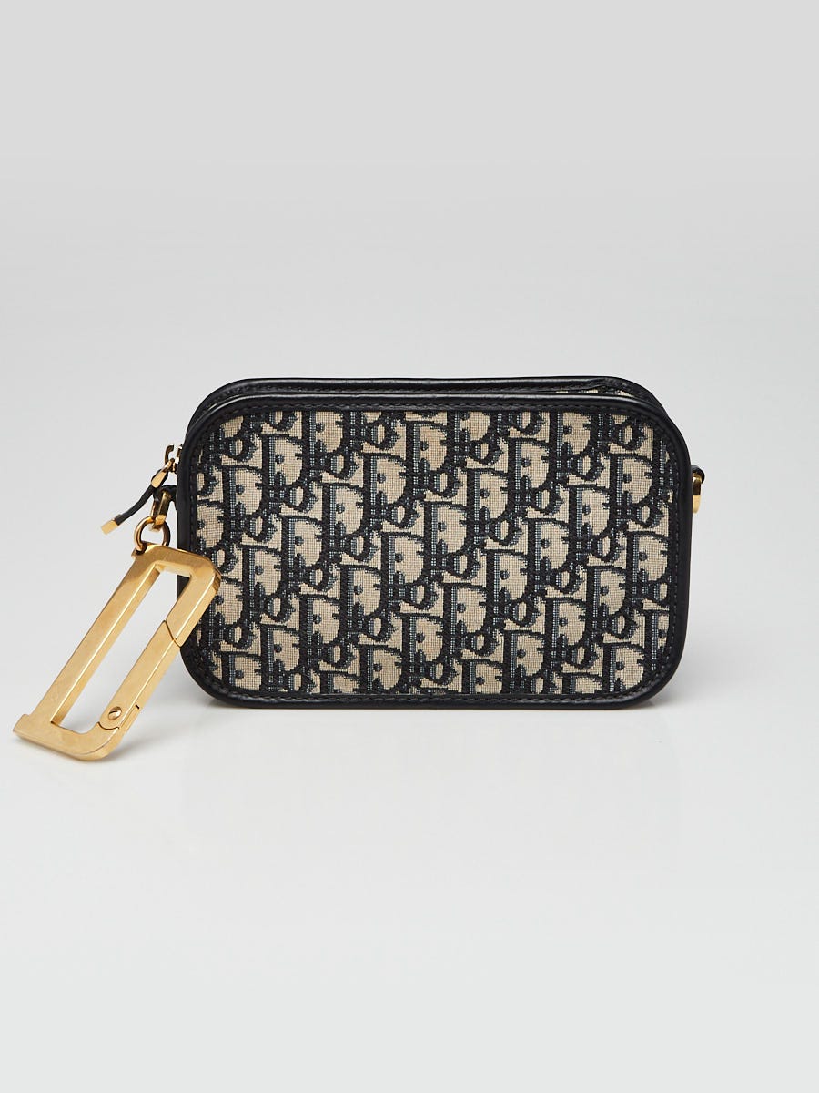 Christian Dior Blue Oblique Canvas Diorquake Clutch Bag | Yoogi's