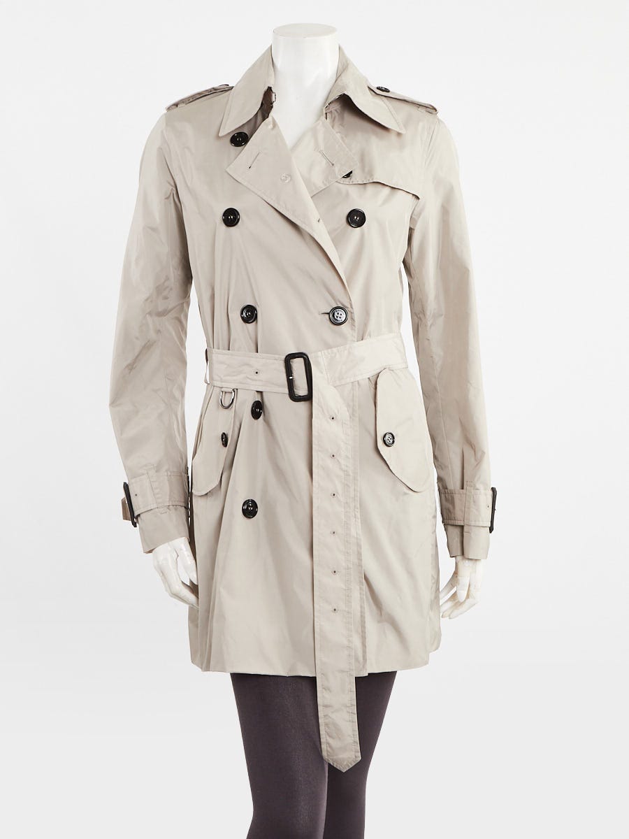 BURBERRY BRIT ベージュ トレンチコート M Burberry Brit Beige Nylon Marystow Rain Trench Coat Size 6/40