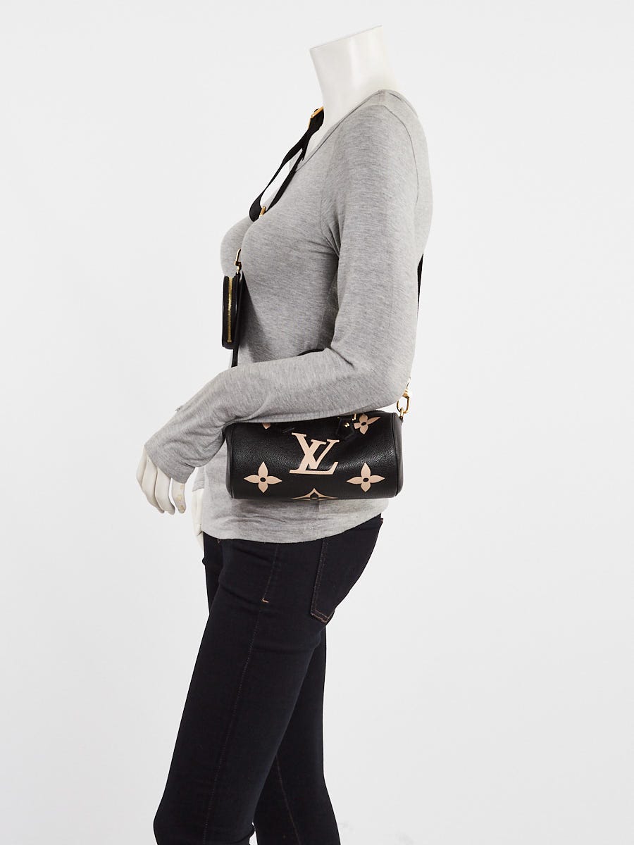 Louis Vuitton Bi-Color Black/Beige Monogram Empreinte Leather Papillon BB Bag