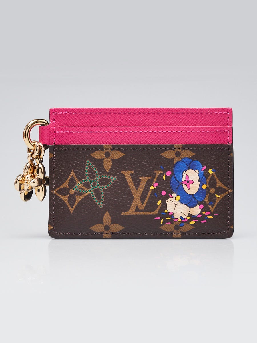 Louis Vuitton Monogram Canvas Leather Vivienne Charms Card Holder