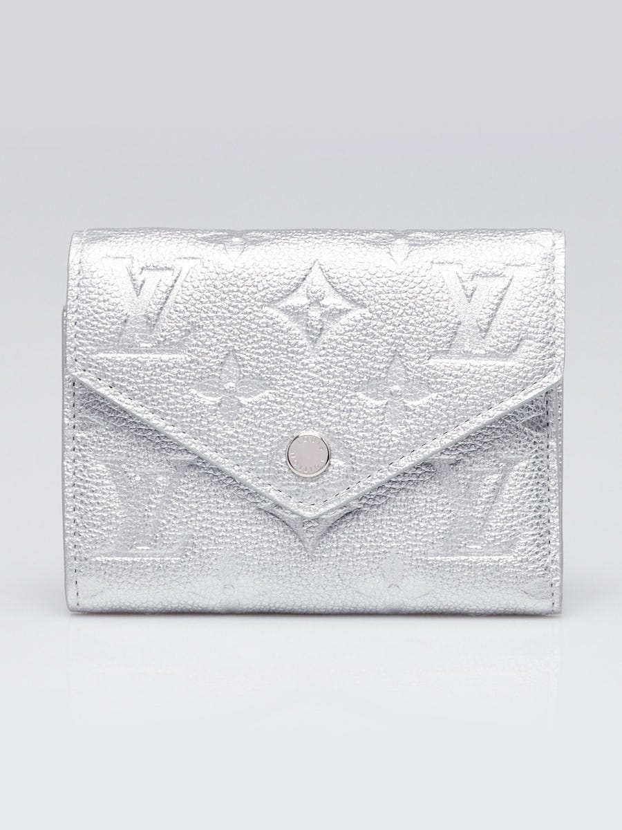 Louis Vuitton Silver Monogram Empreinte Victorine Wallet | Yoogi's