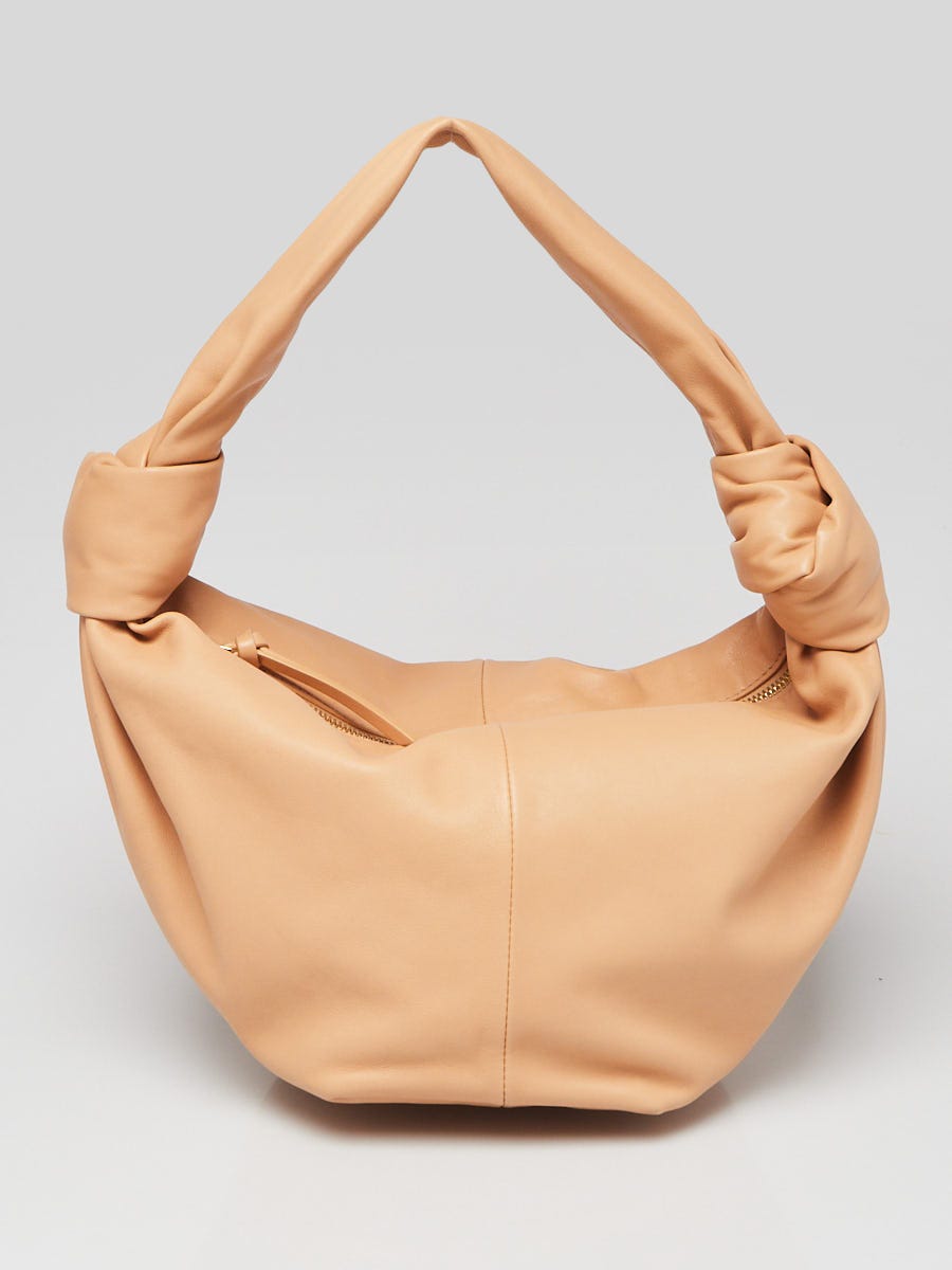 Bottega Veneta Beige Leather Double Knot Shoulder Bag | Yoogi's Closet