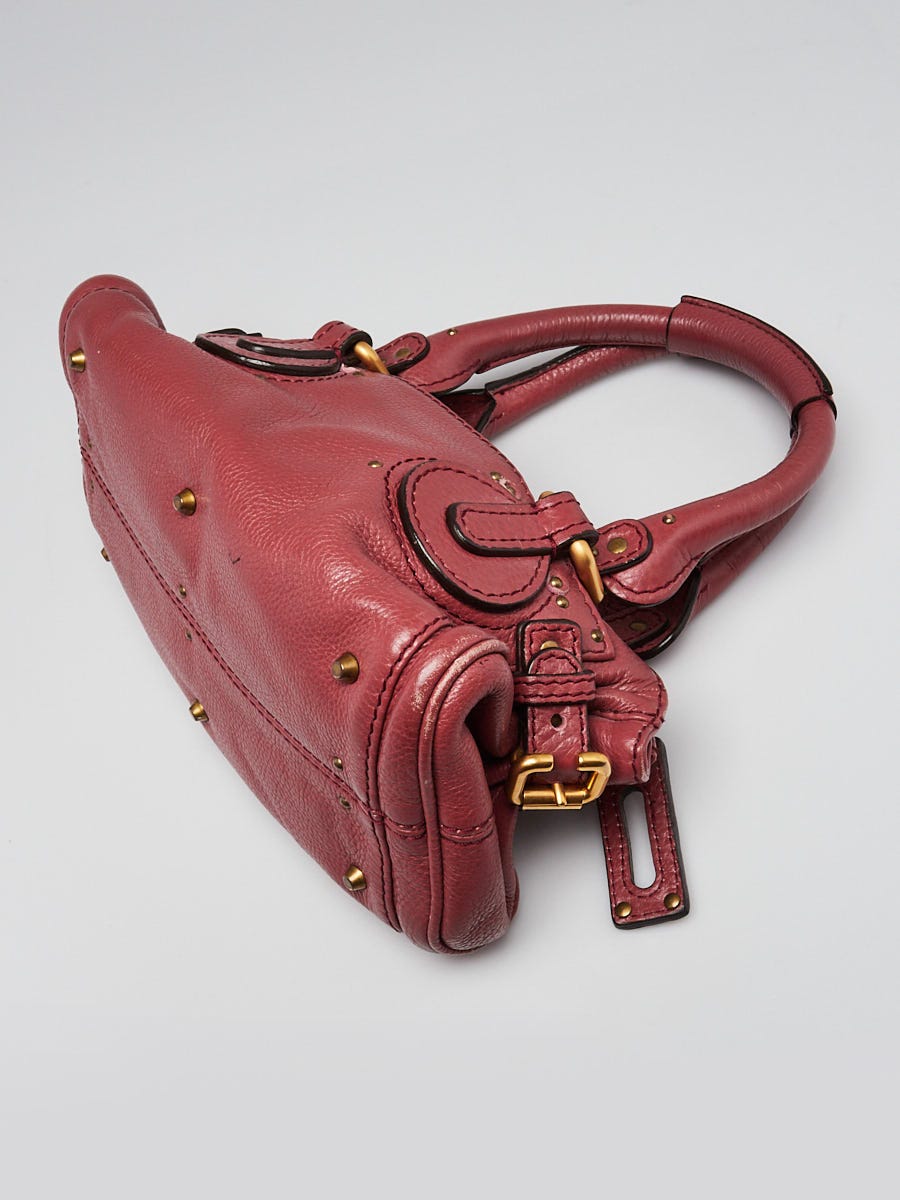 Chloe Dark Pink Leather Paddington Mini Satchel Bag | Yoogi's Closet