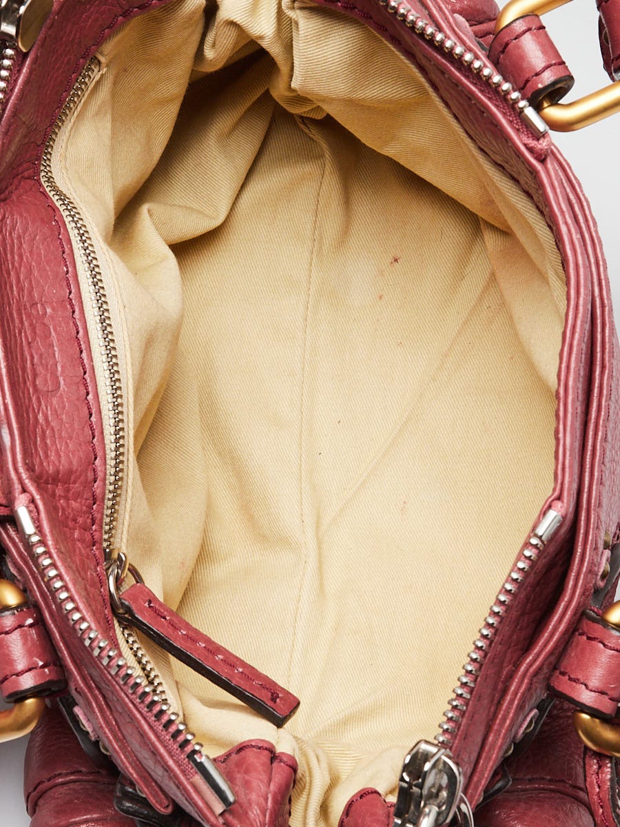 choco様 クロエ パラティ パラティー ベリーピンク レギュラーサイズ Chloe Dark Pink Leather Paddington Mini Satchel Bag | Yoogi's Closet
