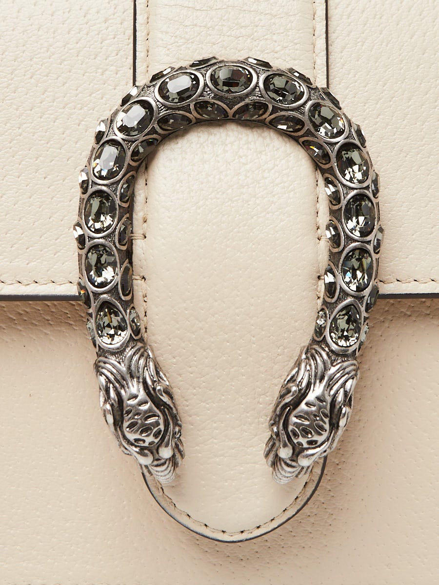 Gucci White Pebbled Leather Dionysus XS Top Handle Bag | Yoogi's