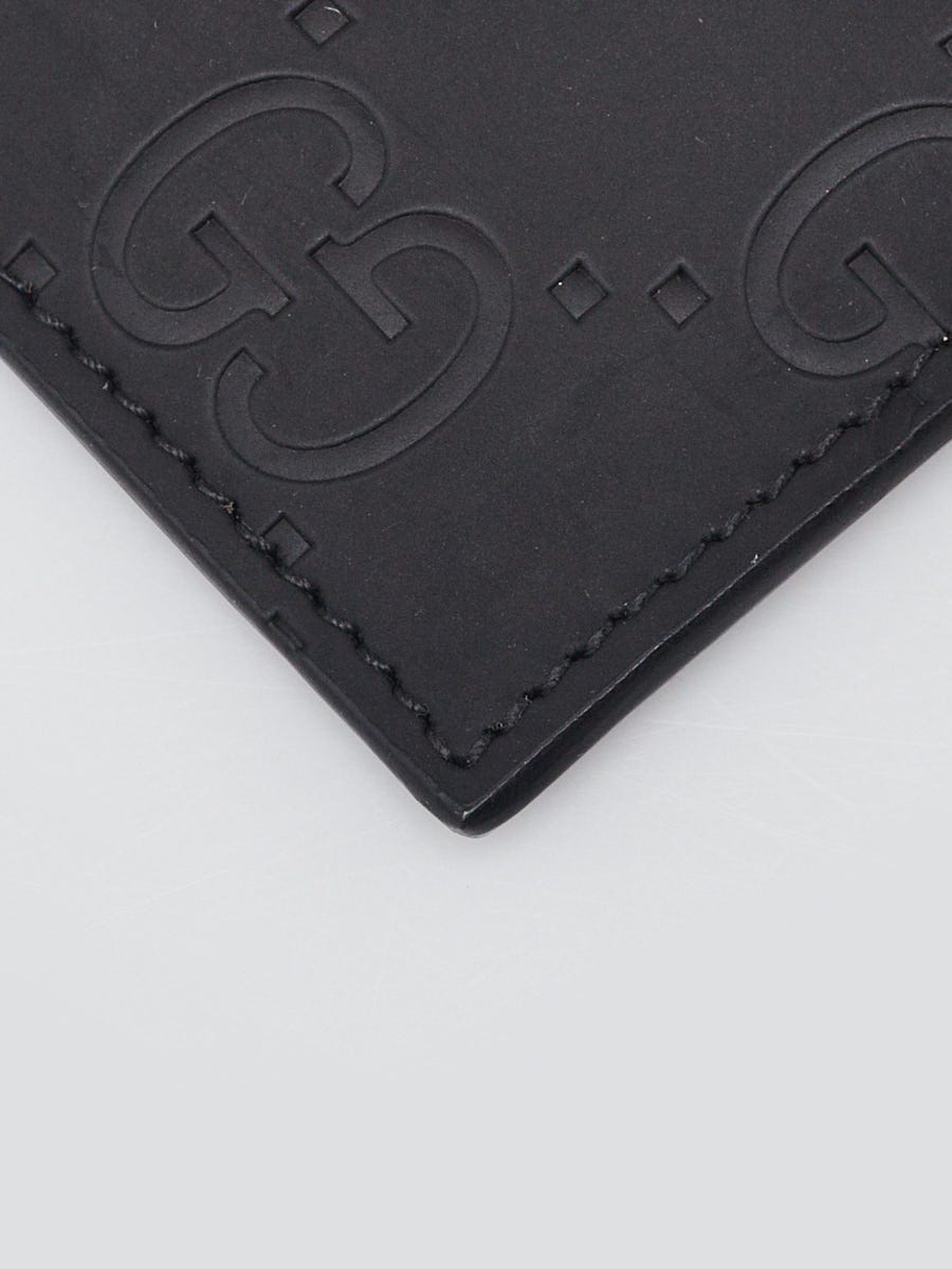 Gucci Black GG Rubber Effect Card Holder | Yoogi's Closet