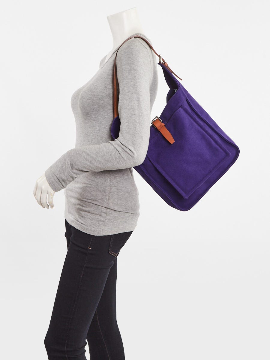 Hermes Purple Canvas Marwari PM Bag