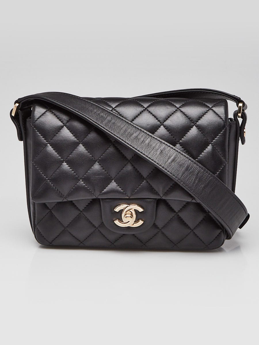 Chanel Black Quilted Lambskin Leather Bolero De Chanel Bag