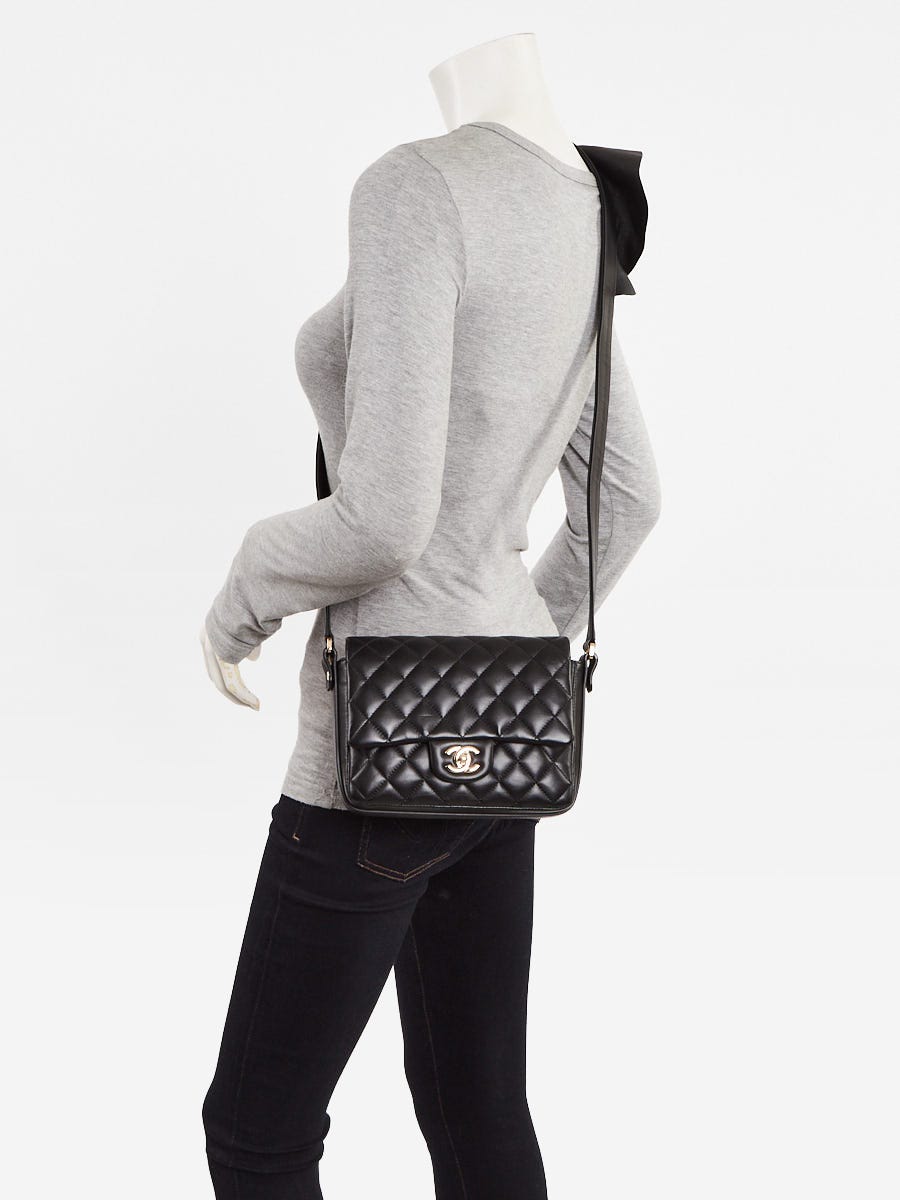 Chanel Black Quilted Lambskin Leather Bolero De Chanel Bag